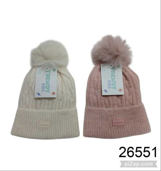 Imagen de GORRO INFANTIL LANA TRENDY C/POMPOM 7.26